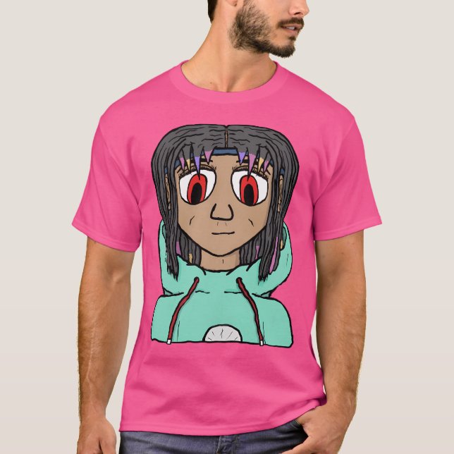 Camiseta Carácter anime adolescente (Anverso)