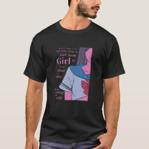 Camiseta Carácter anime de Chica lofi japonés - Estética ja