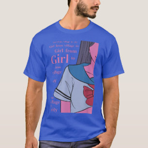Camiseta Carácter anime japonés de Chica LoFi japonés