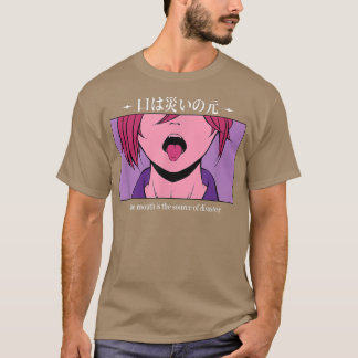 Camiseta Carácter anime japonés edugie estético japonés