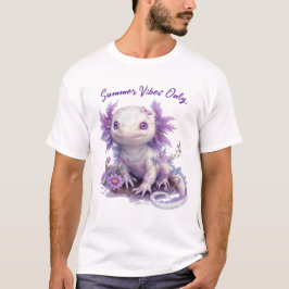 Camiseta Carácter Axolotl Adorable con diseño de texto de v