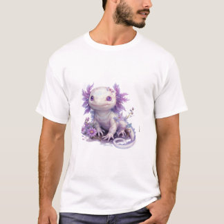 Camiseta Carácter Axolotl Adorable con diseño de texto de v