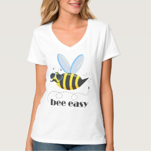Camiseta Carácter de abeja con gafas de sol bigote Bee Fáci