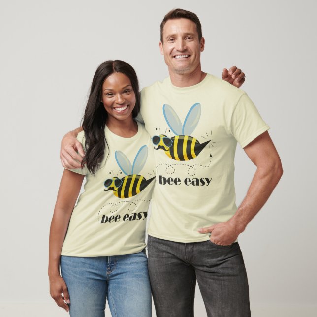 Camiseta Carácter de abeja con gafas de sol bigote Bee Fáci (Unisexo)