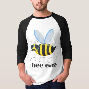 Camiseta Carácter de abeja con gafas de sol bigote Bee Fáci