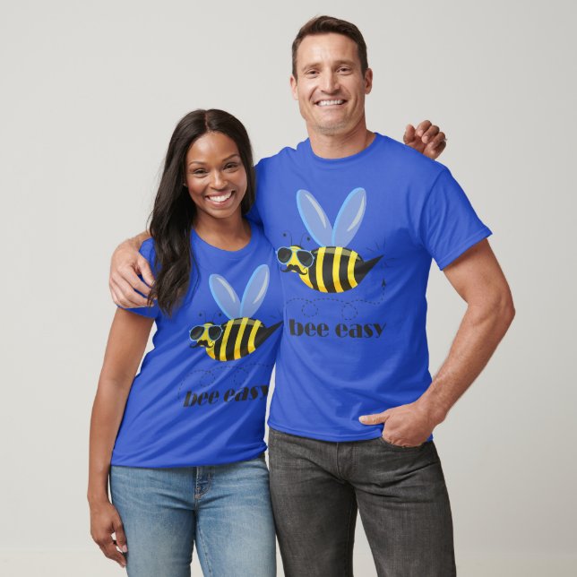 Camiseta Carácter de abeja con gafas de sol bigote Bee Fáci (Unisexo)