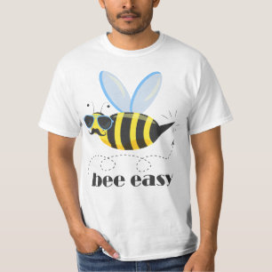 Camiseta Carácter de abeja con gafas de sol bigote Bee Fáci
