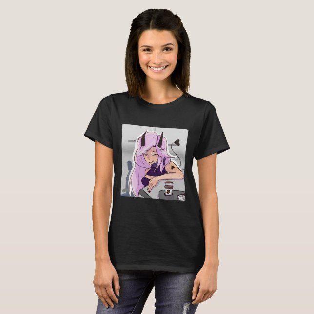 Camiseta Carácter de Chica anime cute demon T-Shirt (Anverso completo)