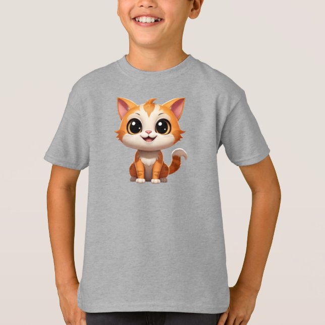 Camiseta Carácter de estilo de Personalizado de gatos de Na (Anverso)