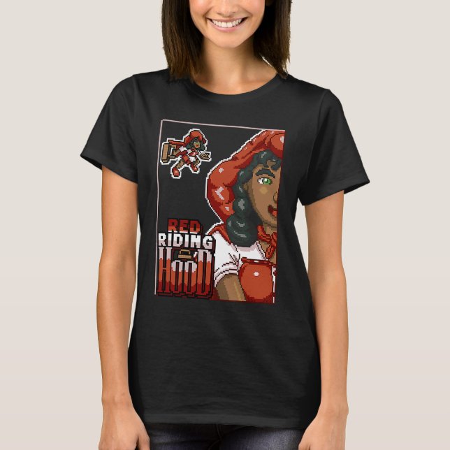Camiseta Carácter de fantasía de juego del Chica de píxeles (Anverso)