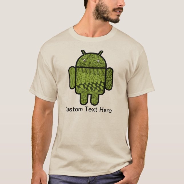 Camiseta Carácter de garabato paisley para Android™ (Anverso)