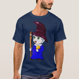Camiseta Carácter de imagen de la curva del asistente Chibi