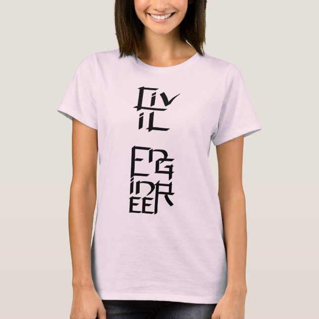 Camiseta Carácter de ingeniero civil (Anverso)