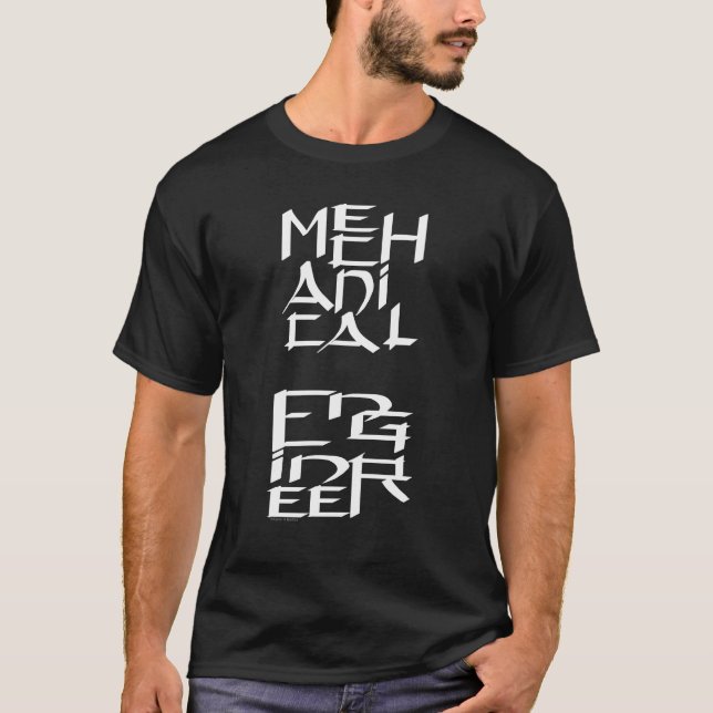 Camiseta Carácter de ingeniero mecánico (Anverso)