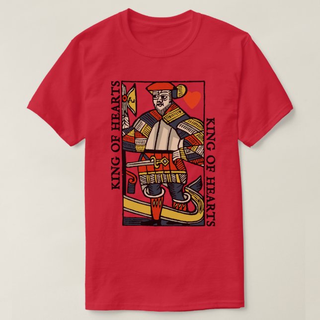 Camiseta Carácter de jugar al rey de los corazones (Diseño del anverso)