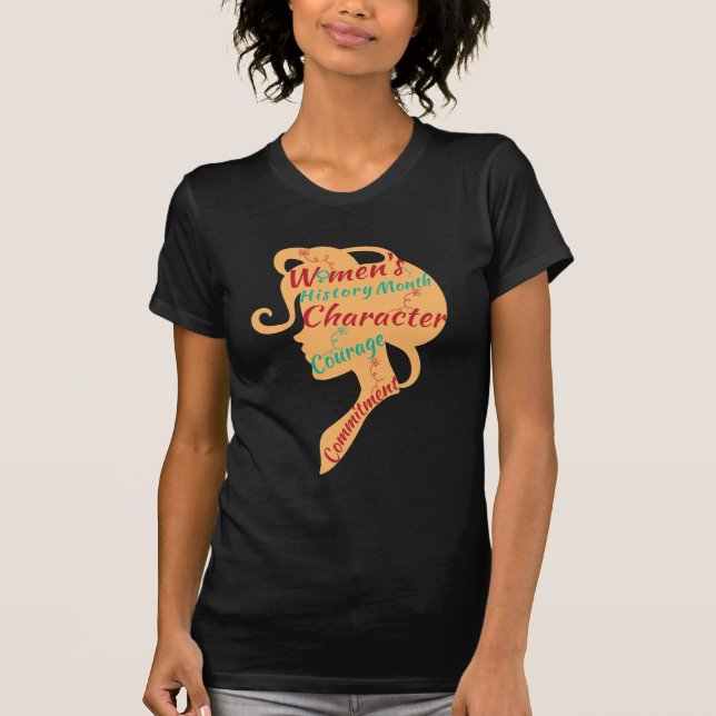 CAMISETA CARÁCTER DE LA HISTORIA DE LA MUJER EN EL MES COMP (Anverso)