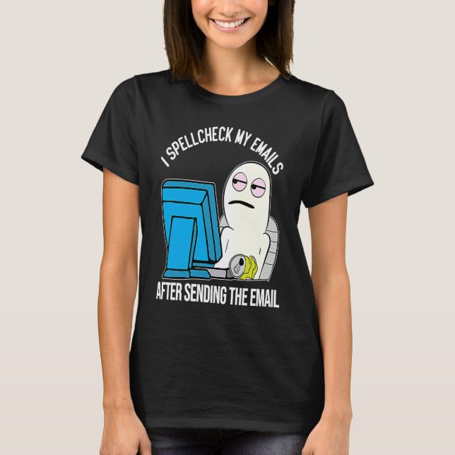 Camiseta Carácter de meme de correo electrónico de la ofici (Anverso)