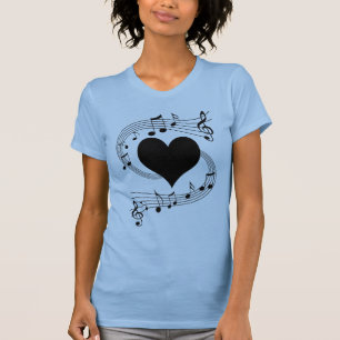 Camiseta Carácter de notas musicales