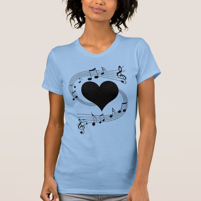 Camiseta Carácter de notas musicales (Anverso)