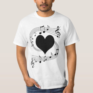 Camiseta Carácter de notas musicales