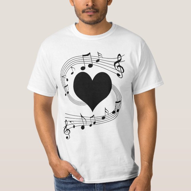 Camiseta Carácter de notas musicales (Anverso)
