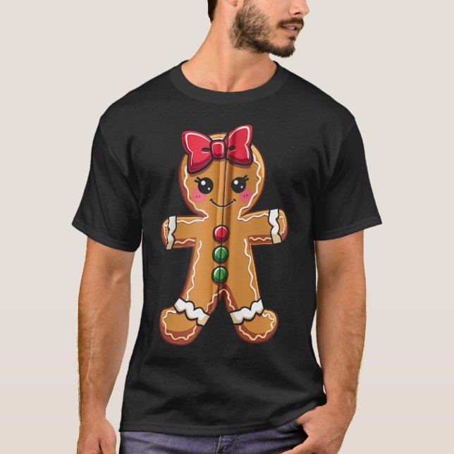 Camiseta Carácter de pan de jengibre (Anverso)