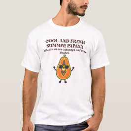 Camiseta Carácter de papaya fresca y genial de verano