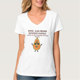 Camiseta Carácter de papaya fresca y genial de verano