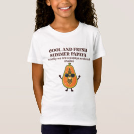 Camiseta Carácter de papaya fresco y genial de verano