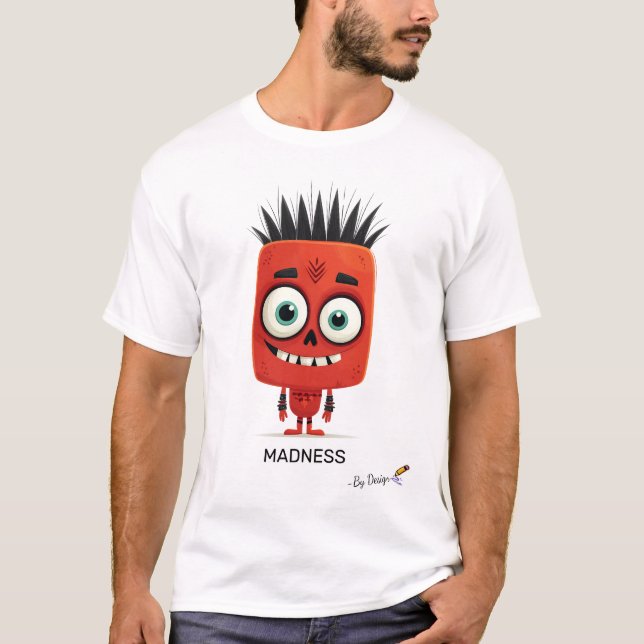 Camiseta Carácter de Punk rojo | MADNESS - Por diseño | Div (Anverso)