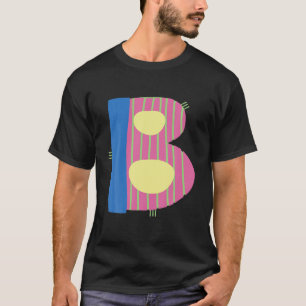 Camiseta Carácter de tipografía alfabético caprichoso letra