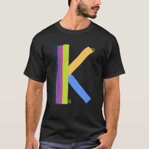 Camiseta Carácter de tipografía alfabético caprichoso letra