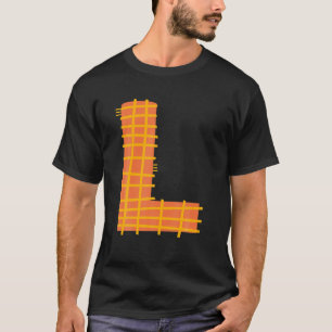 Camiseta Carácter de tipografía de letras alfabéticas capri