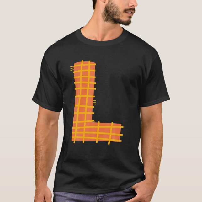 Camiseta Carácter de tipografía de letras alfabéticas capri (Anverso)