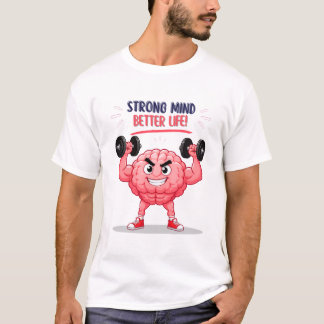 Camiseta Carácter Divertido Cerebro Gimnasio Cita Fuerza Me