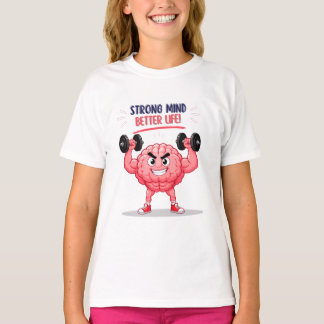 Camiseta Carácter Divertido Cerebro Gimnasio Cita Fuerza Me