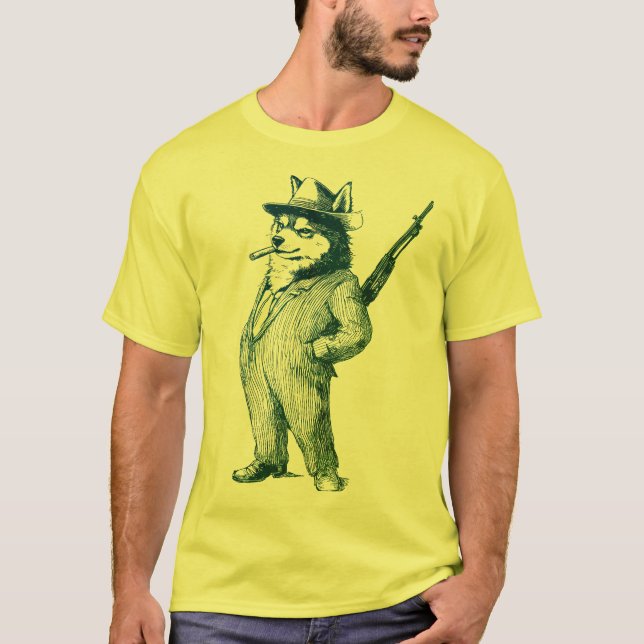 Camiseta Carácter Fox pirata - Espada, Gorra cráneo, (Anverso)