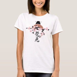 Camiseta Carácter japonés del florecimiento del cerezo 2 ca