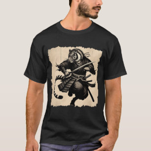 Camiseta Carácter japonés vintage del guerrero del tigre de