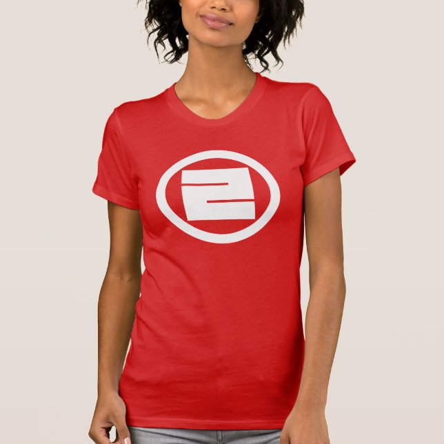 Camiseta Carácter kanji cuadrado para ONE en círculo (Anverso)