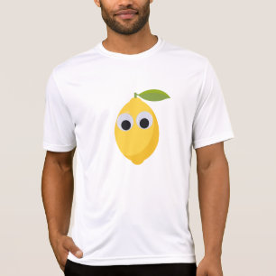Camiseta Carácter limón lindo con ojos googly