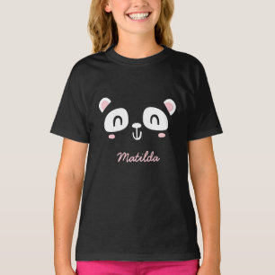 Camiseta Carácter lindo panda ropa de cumpleaños para niños