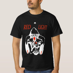 Camiseta "Carácter negro de luz roja de banda de fuga"