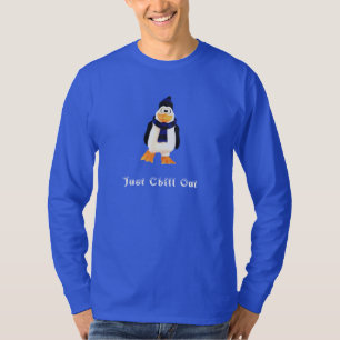 Camiseta Carácter pingüino 3D sonriente Nieve de invierno