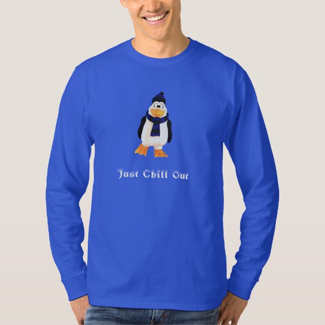 Camiseta Carácter pingüino 3D sonriente Nieve de invierno (Anverso)
