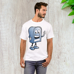 Camiseta Carácter postal azul feliz de mascota de buzón