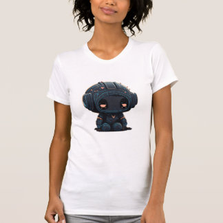 Camiseta ''Carácter triste azul Minimalista robot''