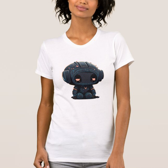 Camiseta ''Carácter triste azul Minimalista robot'' (Anverso)