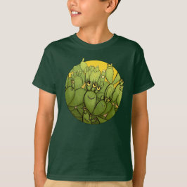 Camiseta Caracteres Cactus divertidos Cute Verde Sucultores