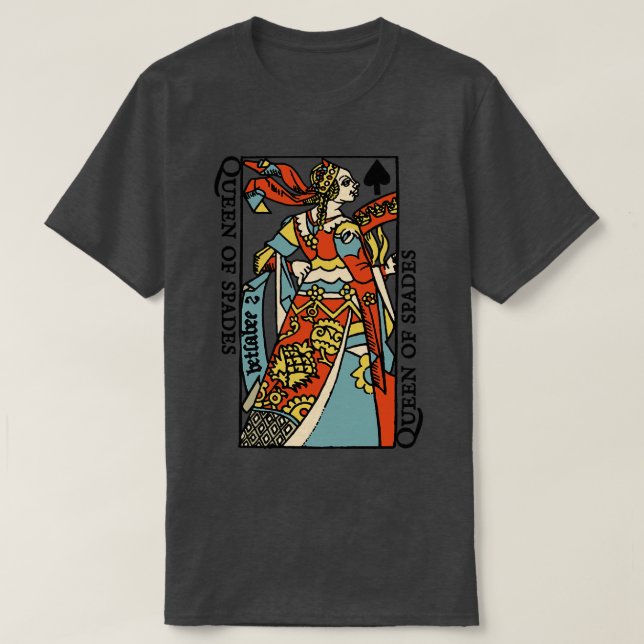Camiseta Caracteres clásicos de jugar d de spades (Diseño del anverso)